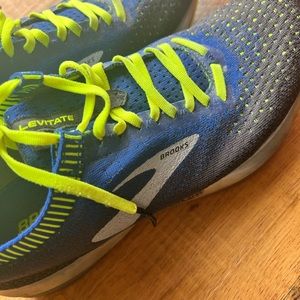 Brooks blue and neon green